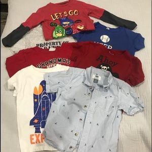 Boys 7pc shirt bundle . Size 4T